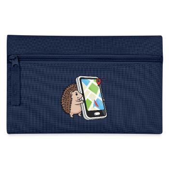 Lustig Igel Smartphone GPS Stadtplaner Geocaching - Federtasche - Hellblau - Vorne
