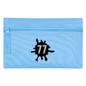 Klecks 77 Zahl - Federtasche - Hellblau - Vorne