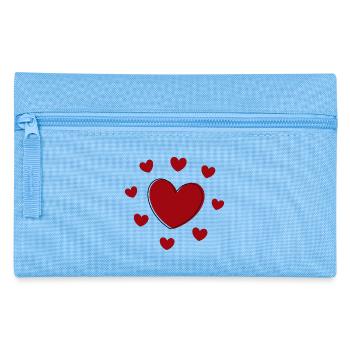 Cadeau rouge de la Saint-Valentin - Trousse - bleu clair - Devant
