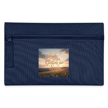 Liebe ist Gedicht der Seele - Federtasche - Hellblau - Vorne