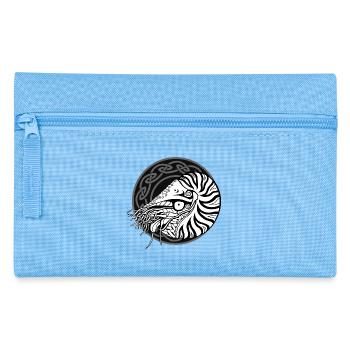 Keltischer Nautilus (Schwarz/Kreis) - Federtasche - Hellblau - Vorne