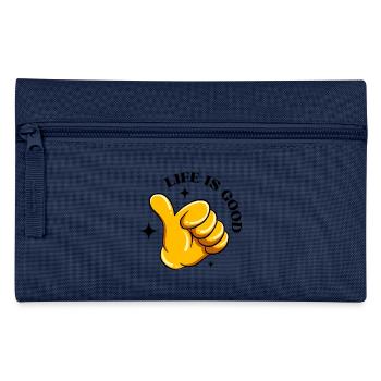 life is good, la vie est belle, good life - Trousse - bleu clair - Devant