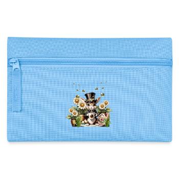 Ce mignon lapin de Pâques Steampunk est là - Trousse - bleu clair - Devant