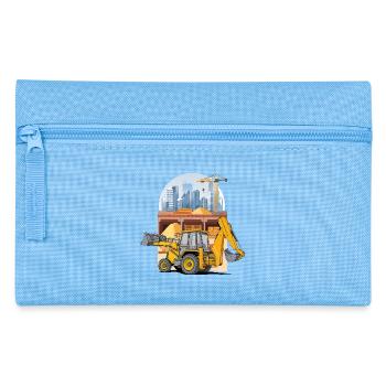 Chargeuse-pelleteuse, chargeuse tracteur sur chantier - Trousse - bleu clair - Devant