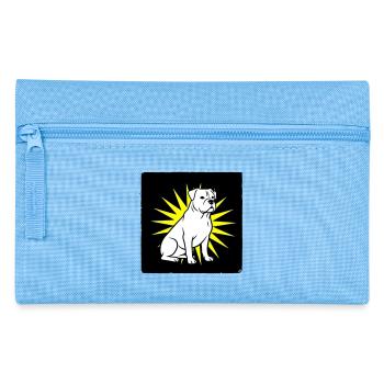 Cool Dog in Punk Rock & Pop Art Style - Pencil Case - light blue - Front