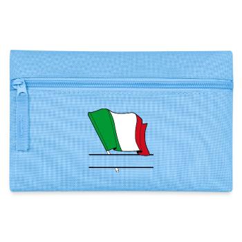 Italienische Flagge – Namensraum - Federtasche - Hellblau - Vorne