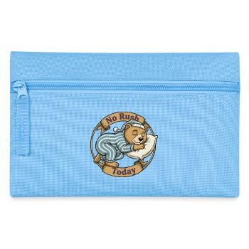 No stress today – Bear in pajamas - Pencil Case - light blue - Front
