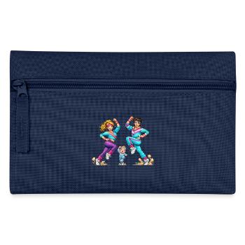 Retro aerobics family in motion - Pencil Case - light blue - Front
