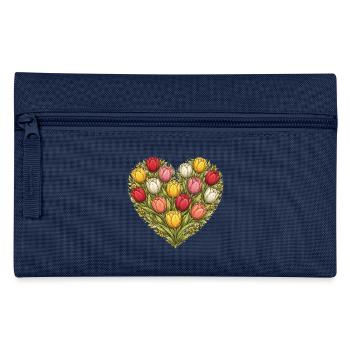 Bouquet de cœur de tulipe - Trousse - bleu clair - Devant