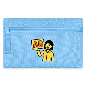 Teacher Elementary School ABC Vector - Pencil Case - light blue - Front