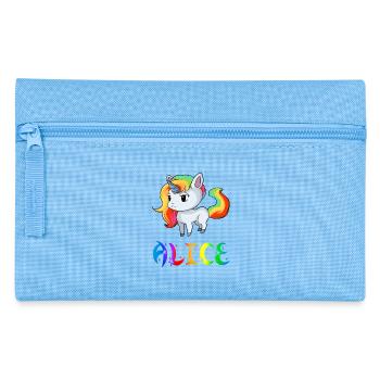 Unicorn Alice - Pencil Case - light blue - Front