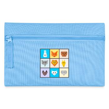 Tiere - Federtasche - Hellblau - Vorne