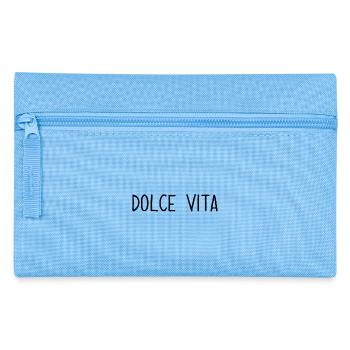 Spruch "Dolce Vita" - Trousse - bleu clair - Devant