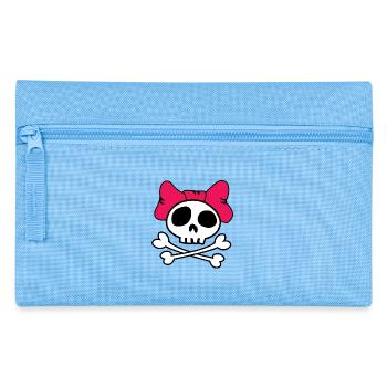 Girly skull - Federtasche - Hellblau - Vorne