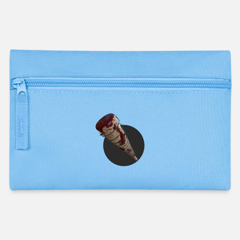 Baseball bat with barbed wire - Pencil Case - light blue