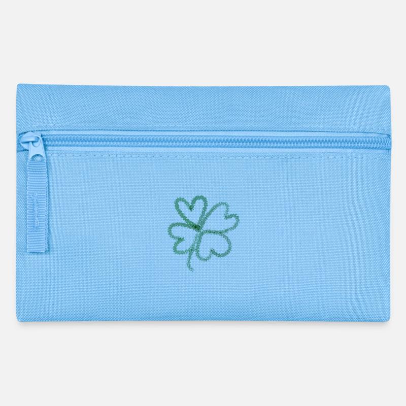 Kleeblatt - Federtasche - Hellblau