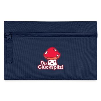Du Glückspilz! Sprüche Spruch Witz Geschenk - Federtasche - Hellblau - Vorne