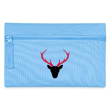 Hirsch Geweih Jäger Geschenk - Federtasche - Hellblau - Vorne