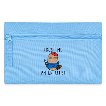 TRUST ME IM AN ARTIST - Pencil Case - light blue - Front