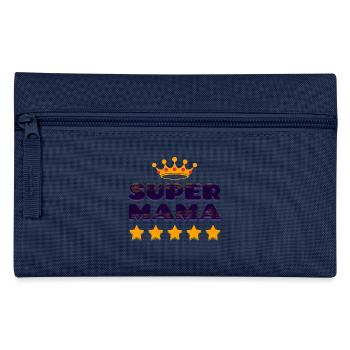 Muttertag Super Mama Beste Mutter Mutti Mami - Federtasche - Hellblau - Vorne