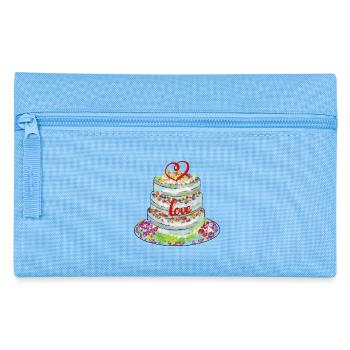 Heartfelt cake with love décor - Pencil Case - light blue - Front