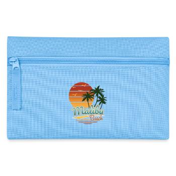 Retro Malibu Beach, Geschenkidee, USA, L.A. - Federtasche - Hellblau - Vorne