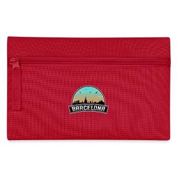 Barcelona Spanien Skyline Spanisches Souvenir - Federtasche - Rot - Vorne