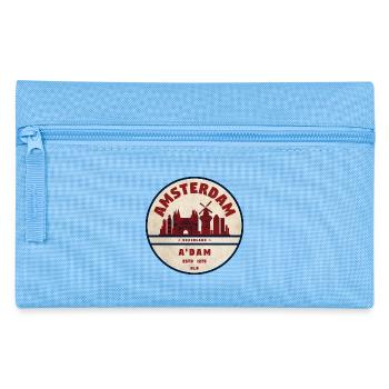 Emblème vintage Amsterdam Skyline - Trousse - bleu clair - Devant