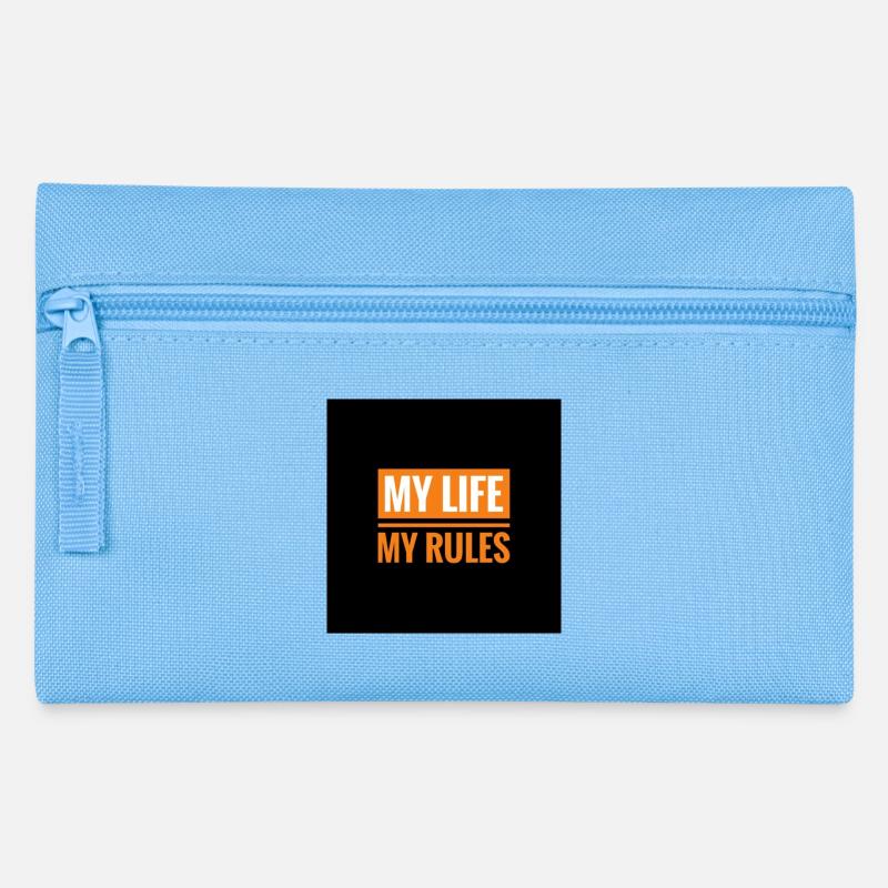 Mein Leben, meine eigenen Gestaltungsregeln - Federtasche - Hellblau
