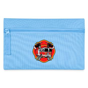 Feuerwehrauto Brandschutz Feuerwehr Retter - Federtasche - Hellblau - Vorne