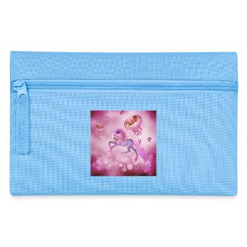 Merveilleux poulain fantastique avec des cœurs. - Trousse - bleu clair - Devant