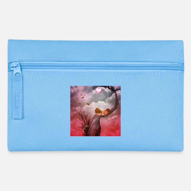 Nettes schlafendes Feenbaby. - Federtasche - Hellblau