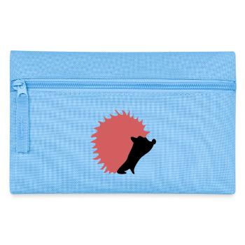 Herbst Igel - Federtasche - Hellblau - Vorne