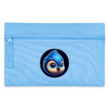 Comic Vogel blau Meise Blaumeise - Federtasche - Hellblau - Vorne