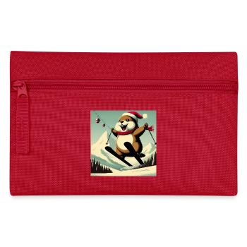 Marmotte Ski Affiche Vintage - Trousse - rouge - Devant