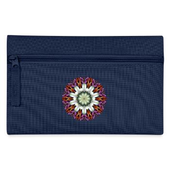 Kaleidoskopischer Blütenstern - Federtasche - Hellblau - Vorne