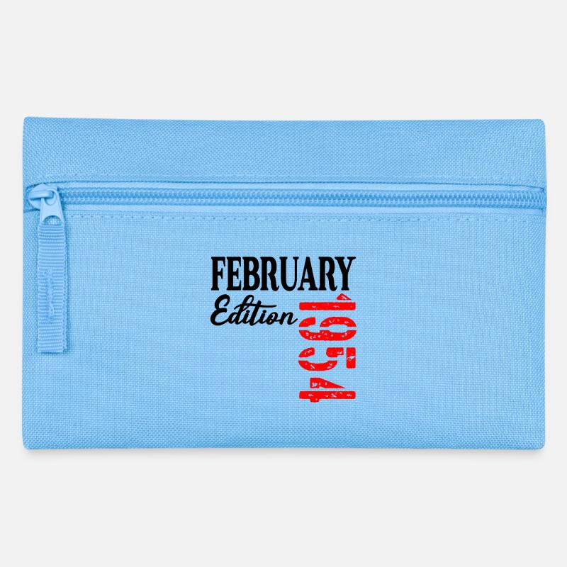 Birthday February 1954 Edition - 73rd anniversary - Pencil Case - light blue