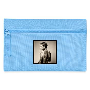 Portrait Woman 04 Tattoo - Pencil Case - light blue - Front