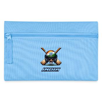 India elephant cricket helmet design - Pencil Case - light blue - Front