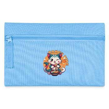 Ramen Cat Kawaii - Pencil Case - light blue - Front