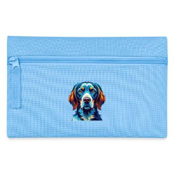 Auvergne Pointing Dog Breed Cartoon Kawaii - Pencil Case - light blue - Front