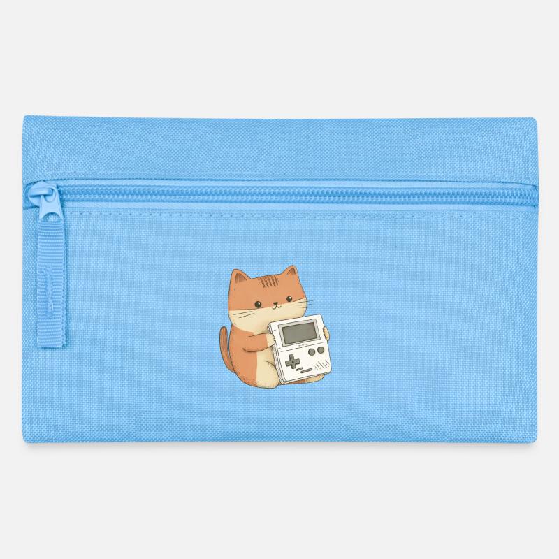 Geek cat - Pencil Case - light blue