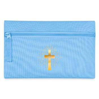 Church - Christian Cross - Christian Faith - Pencil Case - light blue - Front