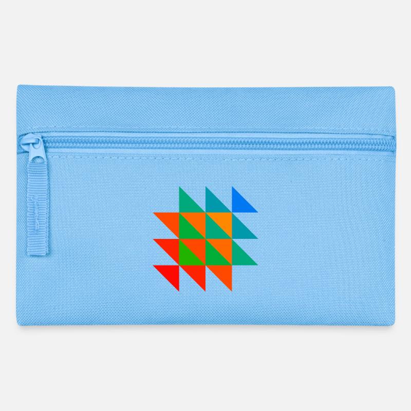 Mosaïque Triangle Coloré - Trousse - bleu clair