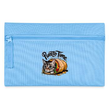 Purrito Cat - Pencil Case - light blue - Front