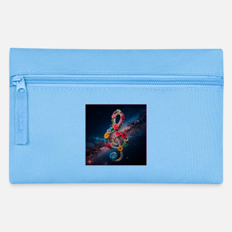 Flowers clef in space - Pencil Case - light blue