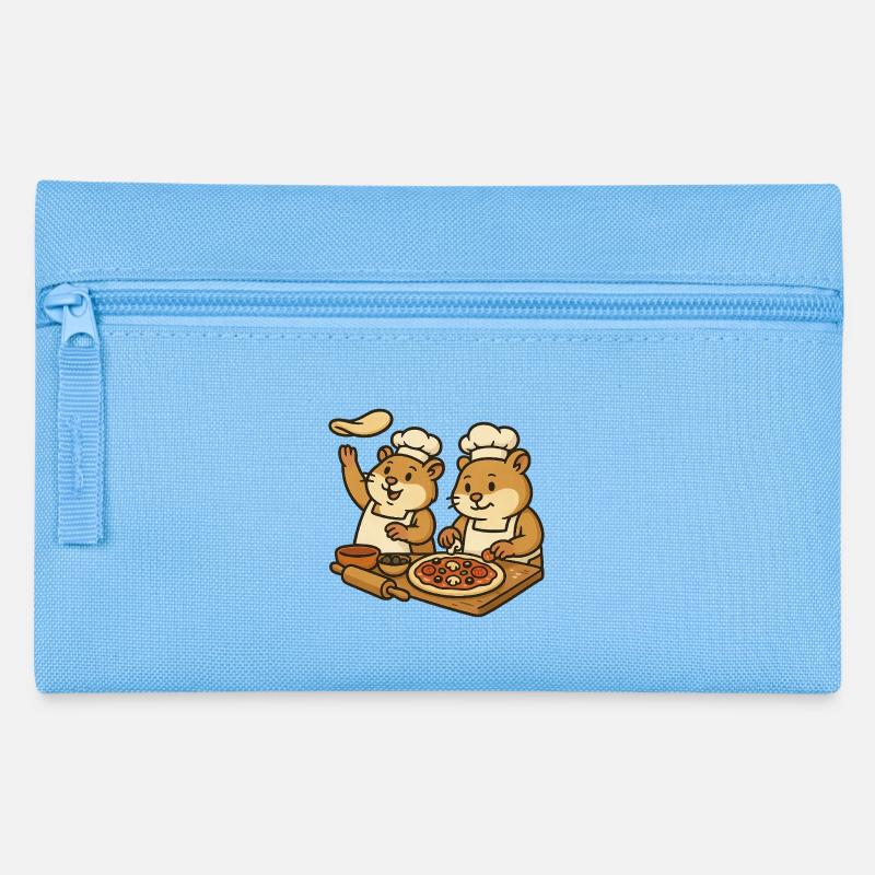 Hamsters cooks - Pencil Case - light blue
