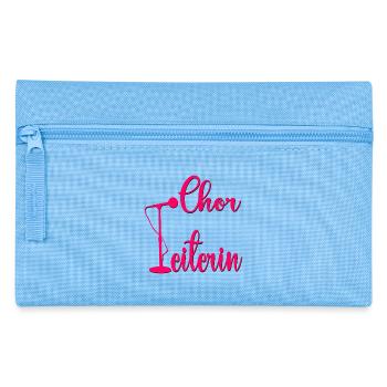 Hobby Chor Leitung Chorleiterin - Federtasche - Hellblau - Vorne