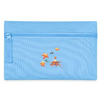 Colorful underwater world with animals - Pencil Case - light blue - Front