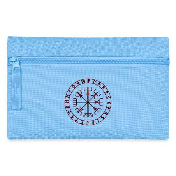 Wikinger Kompass -Vegvisir - Federtasche - Hellblau - Vorne